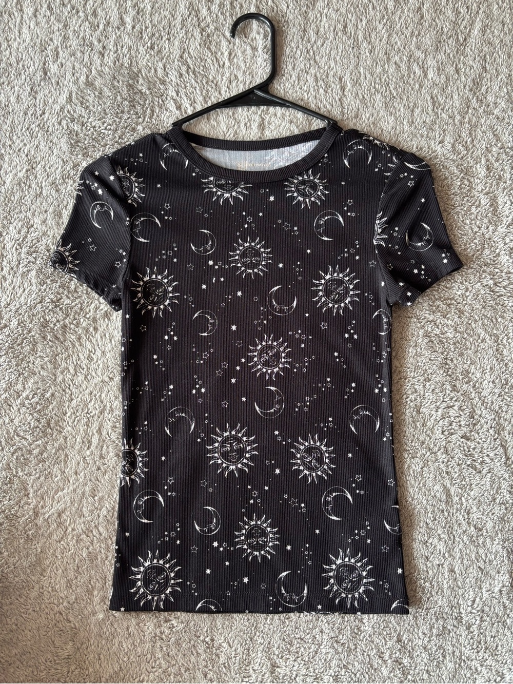 No Boundaries Black Short Sleeve Sun & Moon Tee